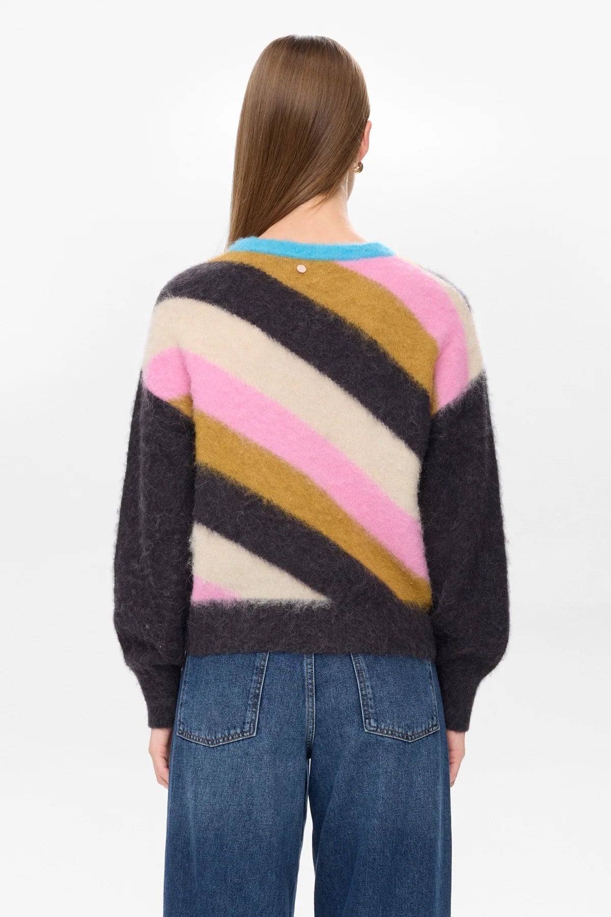 Nusuri Multi Stripe Pullover, Obsidian