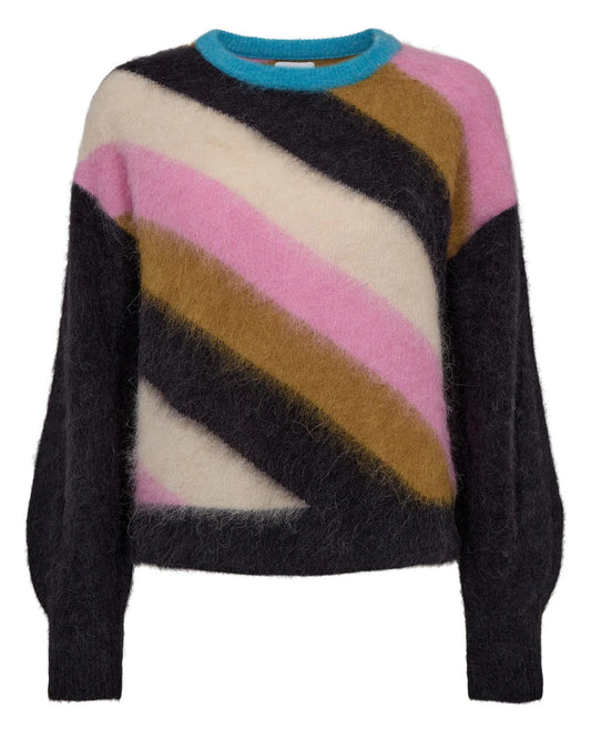 Nusuri Multi Stripe Pullover Obsidian, Numph, Såininorden