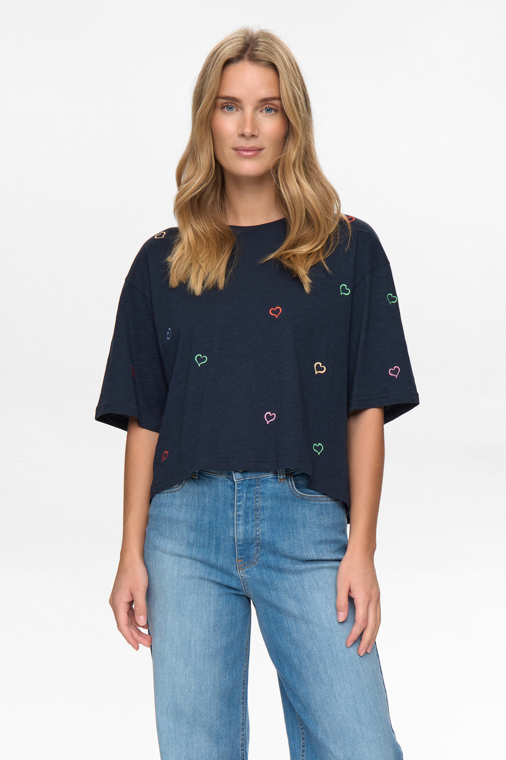 Nulovine Boxy T-shirt, Dark Sapphire