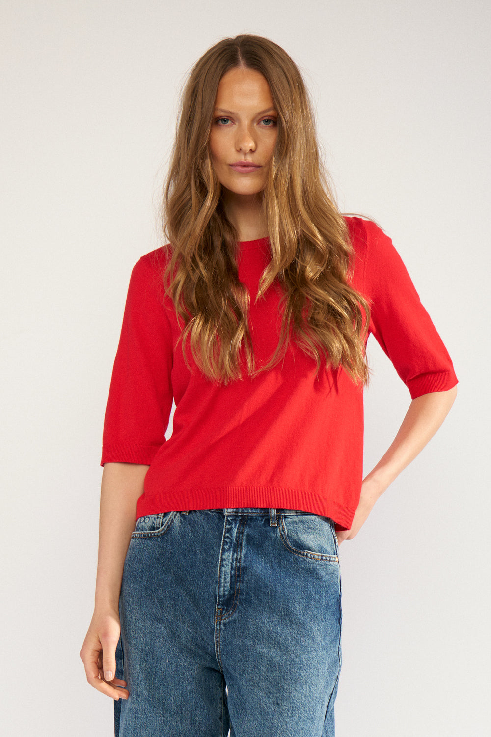 Nucally SS Pullover, Goji Berry