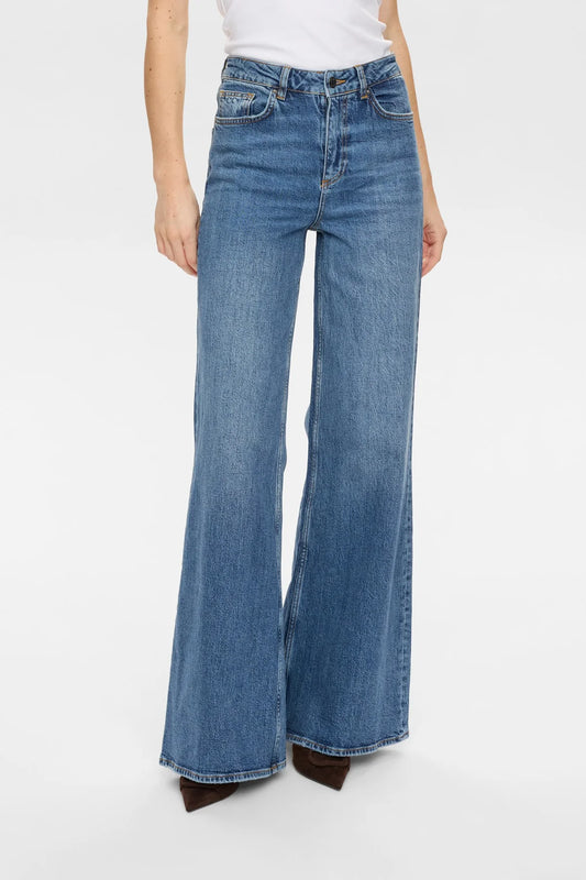 Nupisa Hr Wide Jeans Medium Blue Denim, Nümph, Såininorden