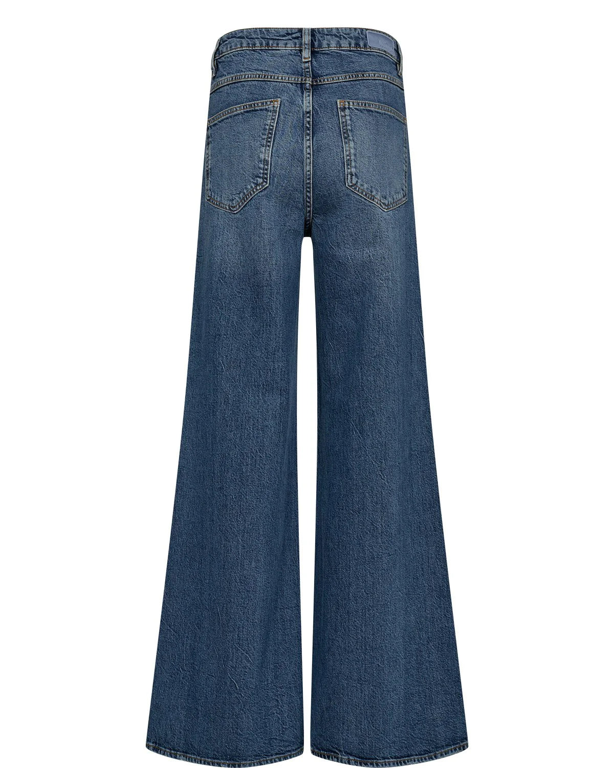 Nupisa Hr Wide Jeans, Medium Blue Denim