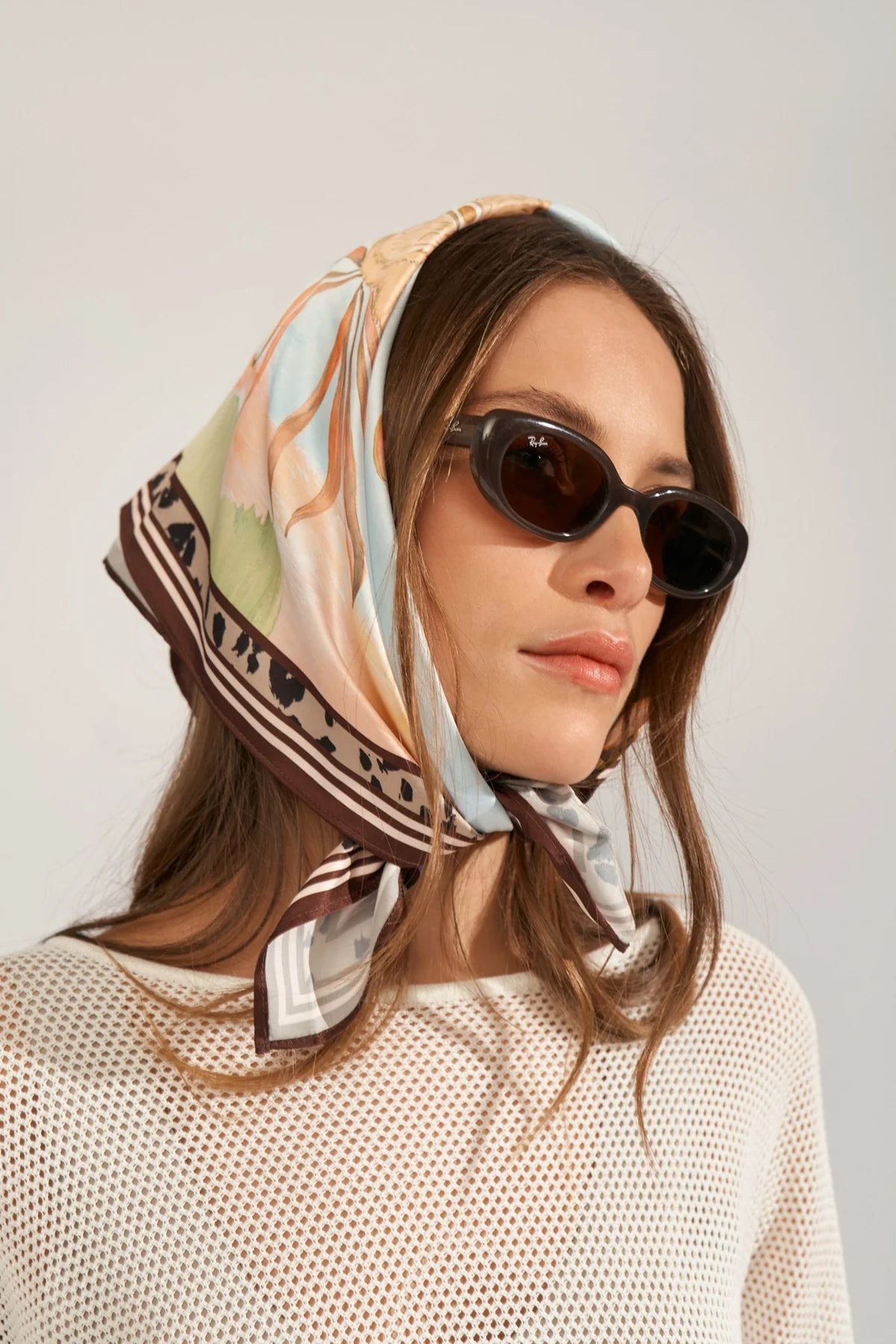 Nukayla Satin Scarf, Airy Blue
