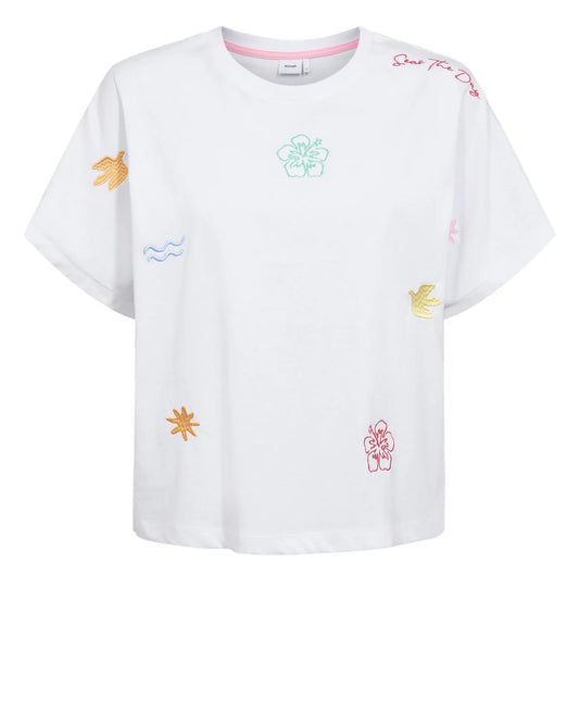 Nuseanne Oversize T-shirt Bright White, Nümph, Såininorden