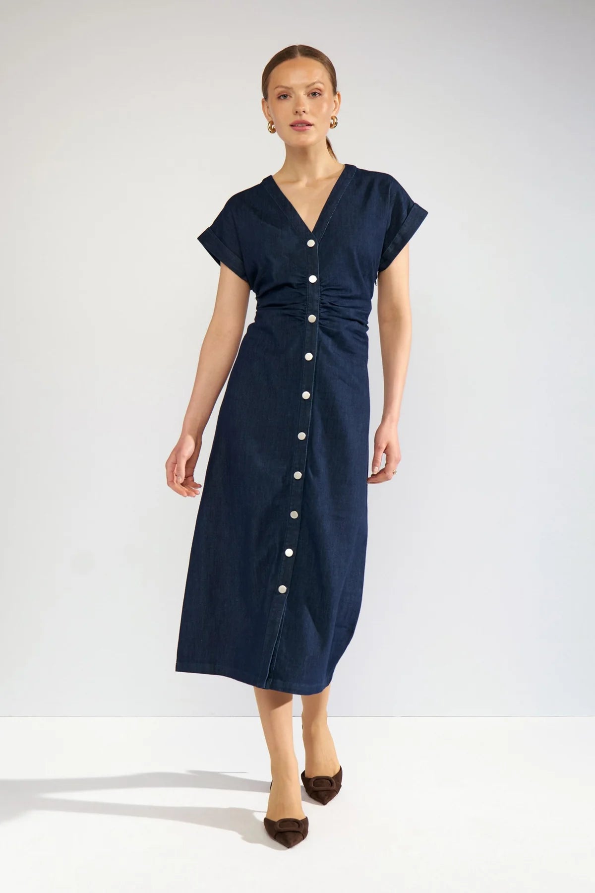 Nualetta Dress, Dark Blue Denim