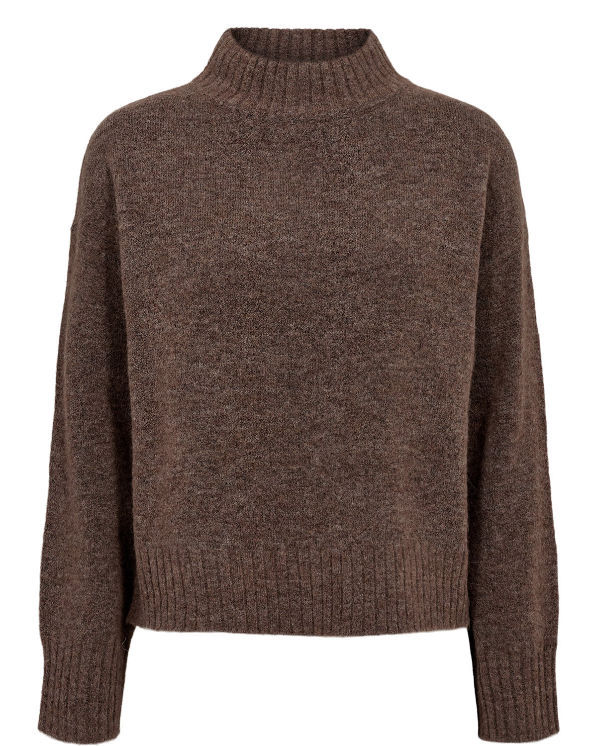 Nucarra Fuette Pullover Deep Taupe Melange, Nümph