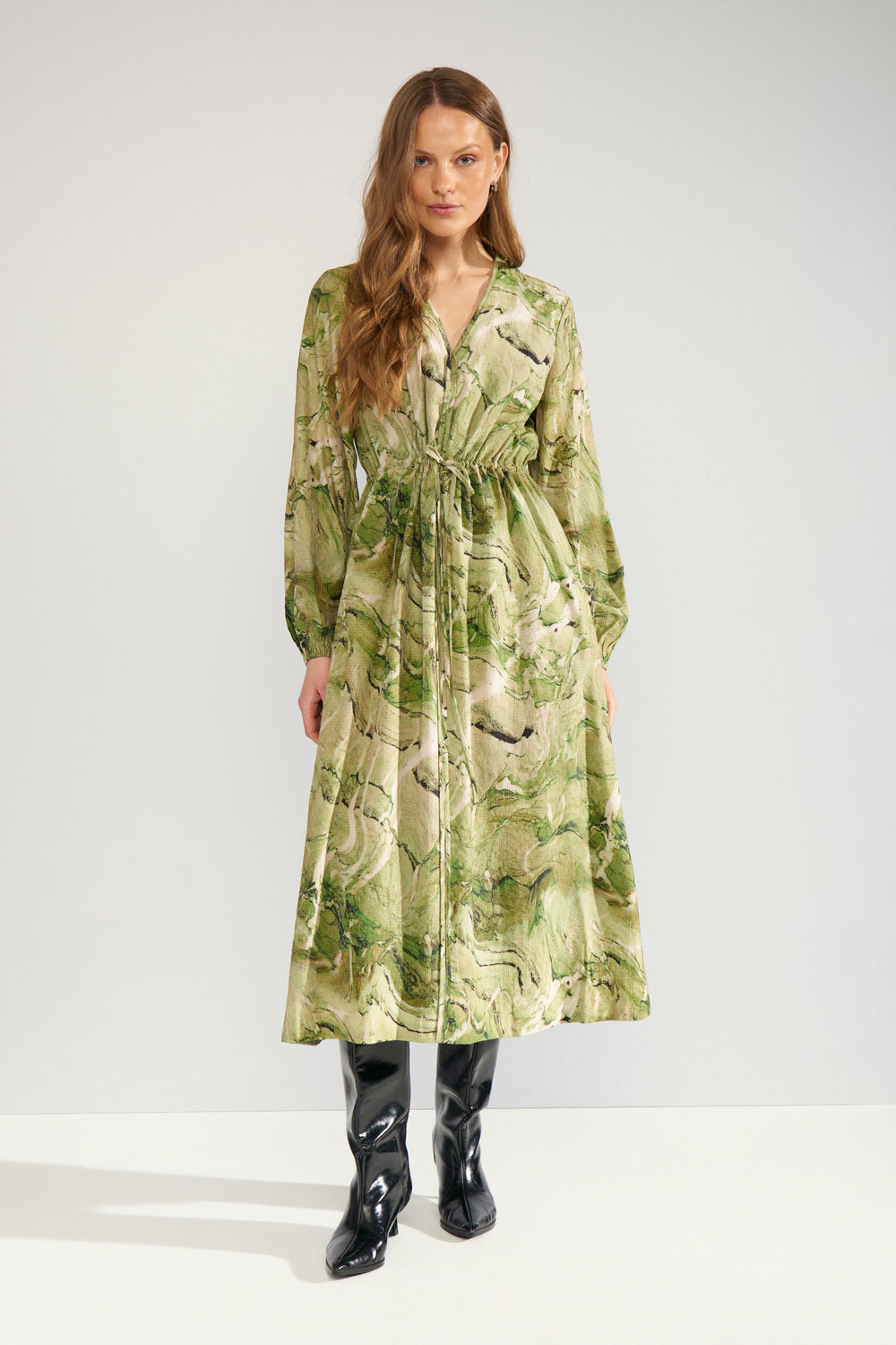 Numarla Dress, Calla Green
