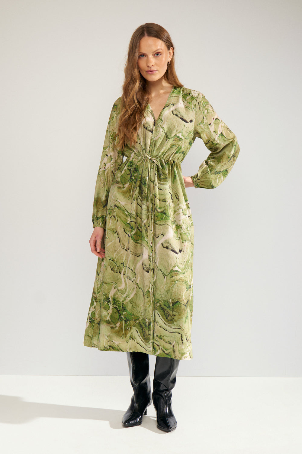 Numarla Dress, Calla Green