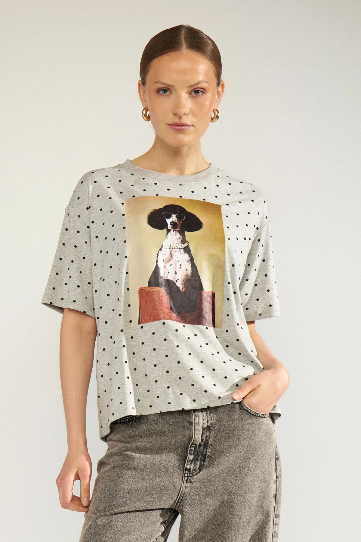 Nurossa Oversize T-shirt Light Grey Mel, Nümph, Såininorden