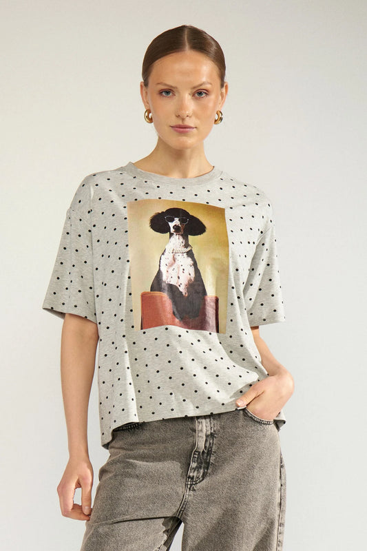 Nurossa Oversize T-shirt Light Grey Mel, Nümph, Såininorden
