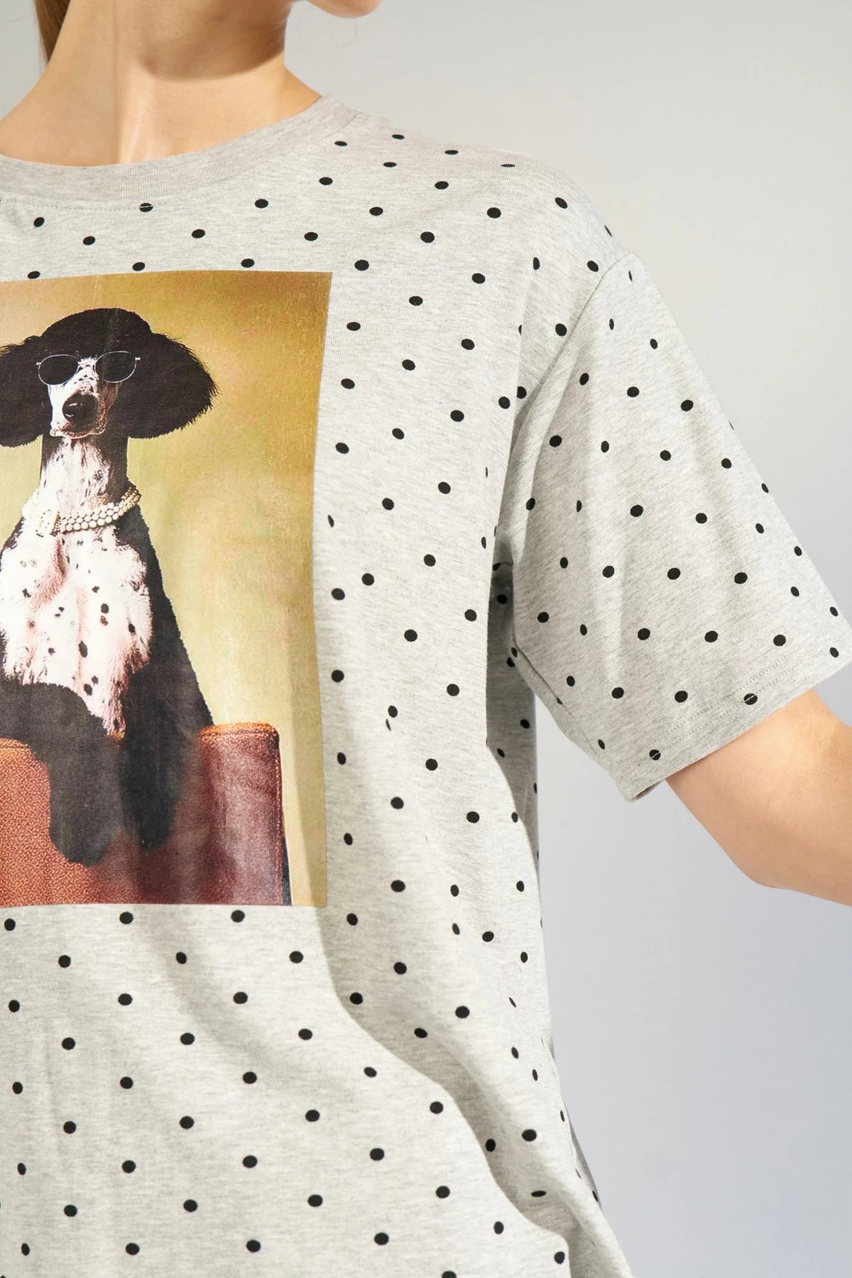 Nurossa Oversize T-shirt, Light Grey Mel
