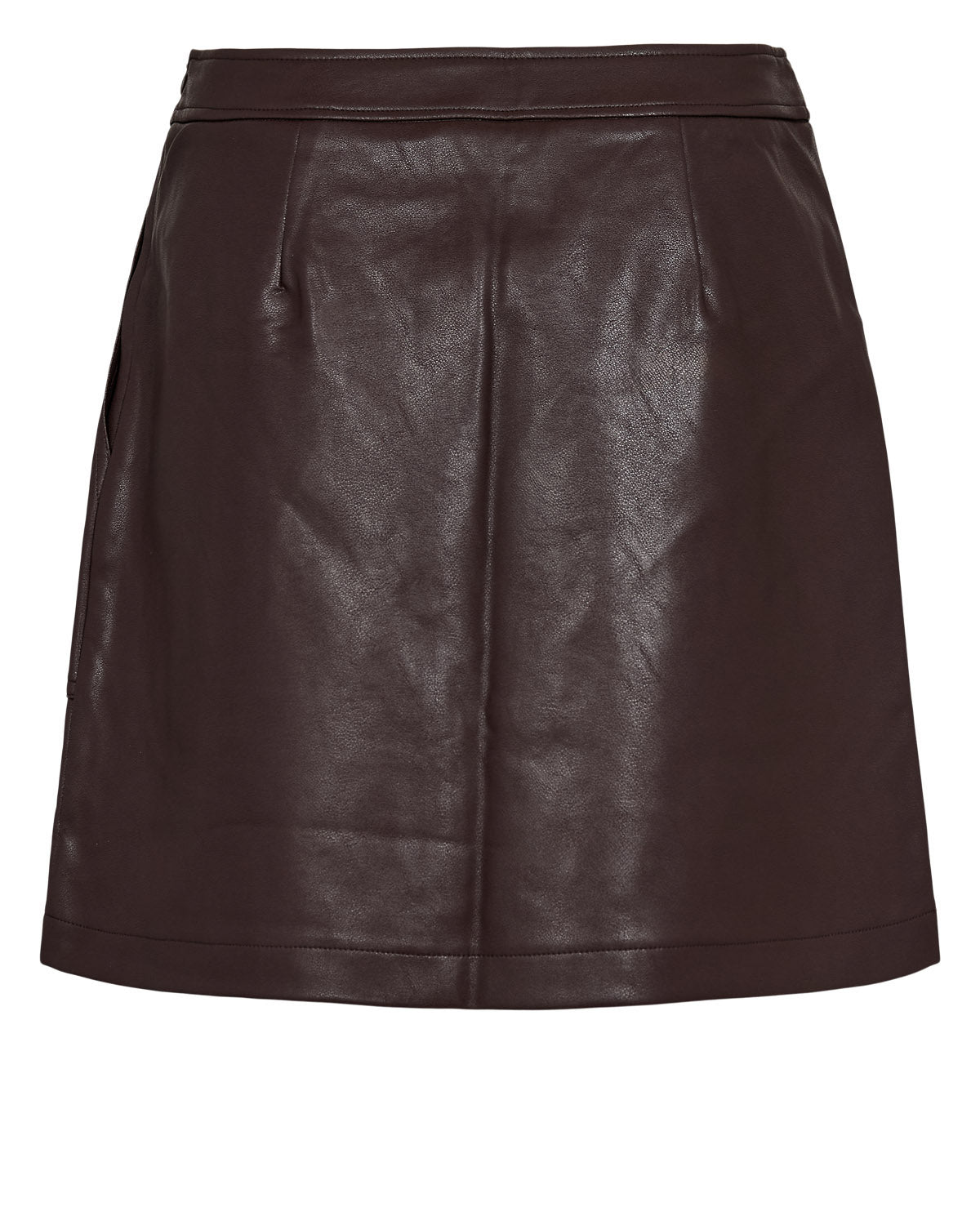 Nucilli PU Mini Skirt, Chocolate Plum