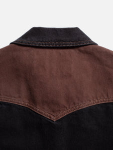 Kelly Western Jacket, Black/Brown Denim