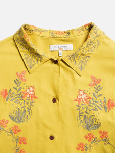 Edith Embroidery Blouse, Lime