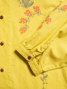 Edith Embroidery Blouse, Lime