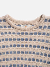 Ladda upp bild till gallerivisning, Gerd Striped Knit Sweater, Blue/Beige
