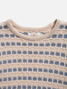 Gerd Striped Knit Sweater, Blue/Beige