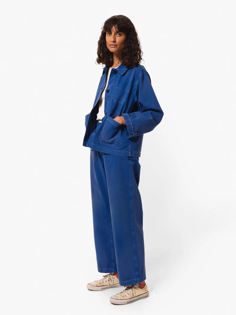 Wendy Herringbone Pants, Blue