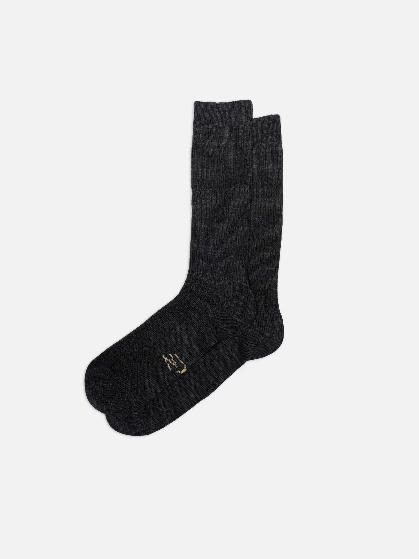 Rasmusson Mens Rib Sock Dark Grey, Nudie Jeans, Såininorden