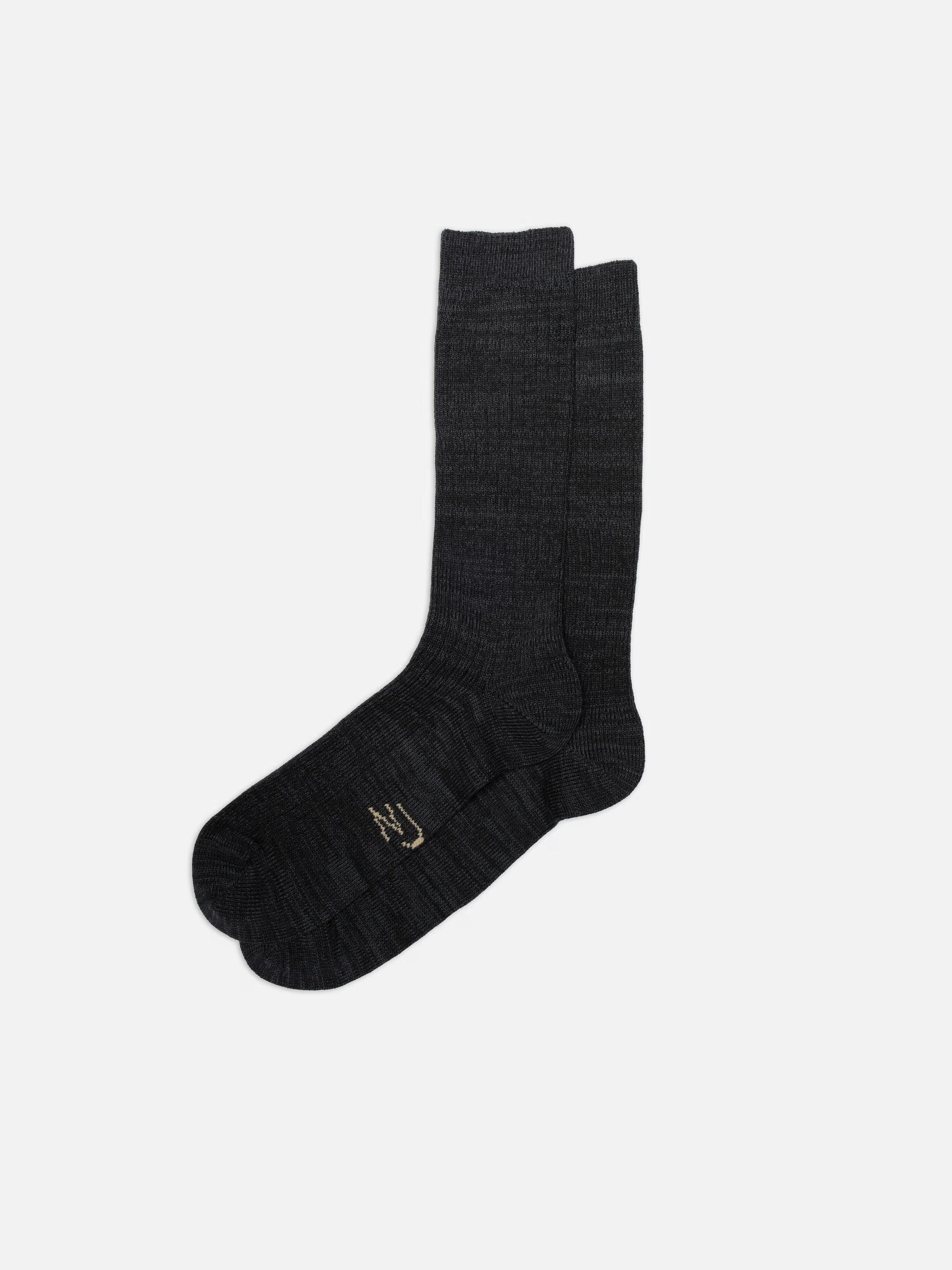Rasmusson Mens Rib Sock Dark Grey, Nudie Jeans, Såininorden