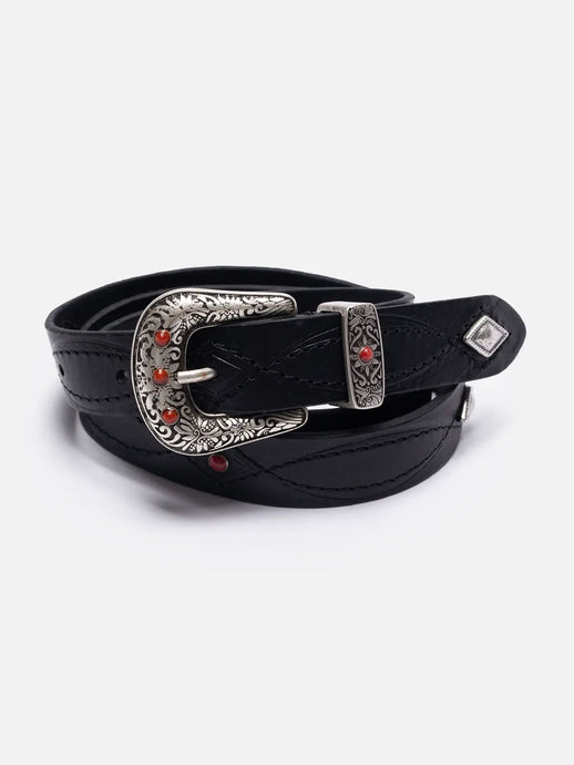 Western Embellished Belt Black, Såininorden