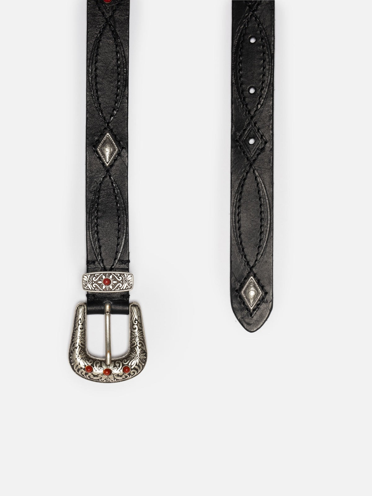 Western Embellished Belt, Black