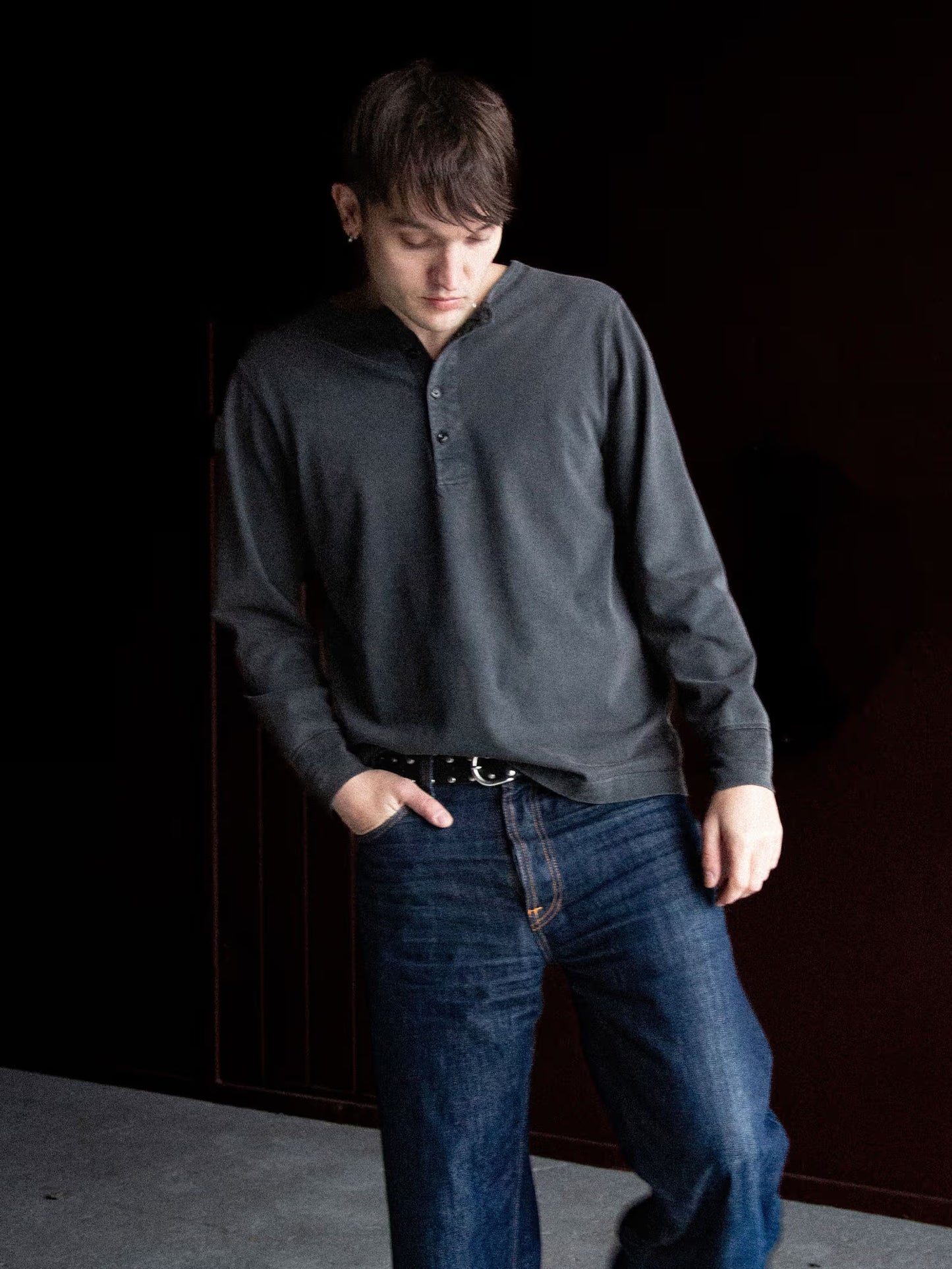 LS Henley Washed, Antracite