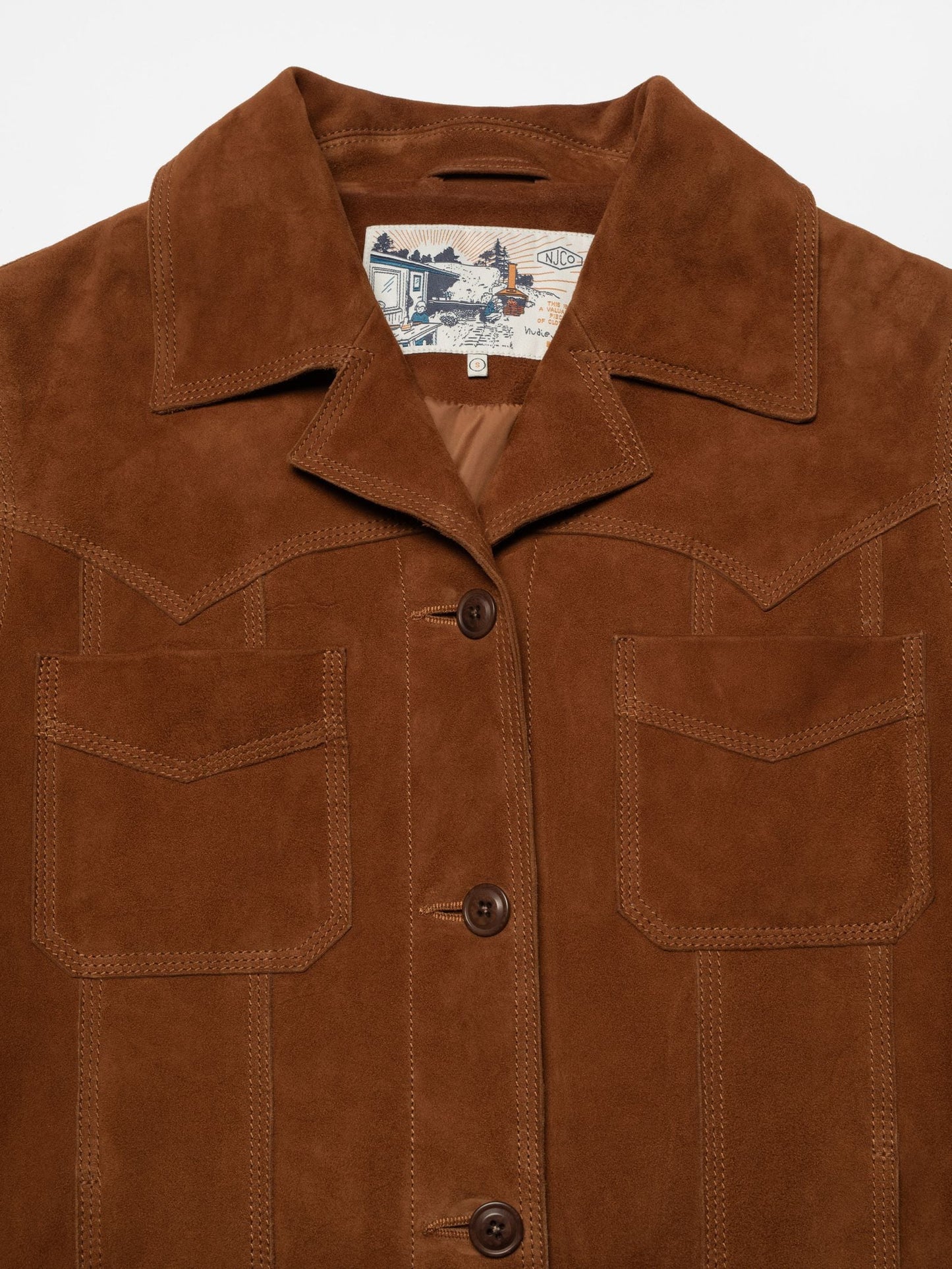 Peggy Suede Jacket, Cognac