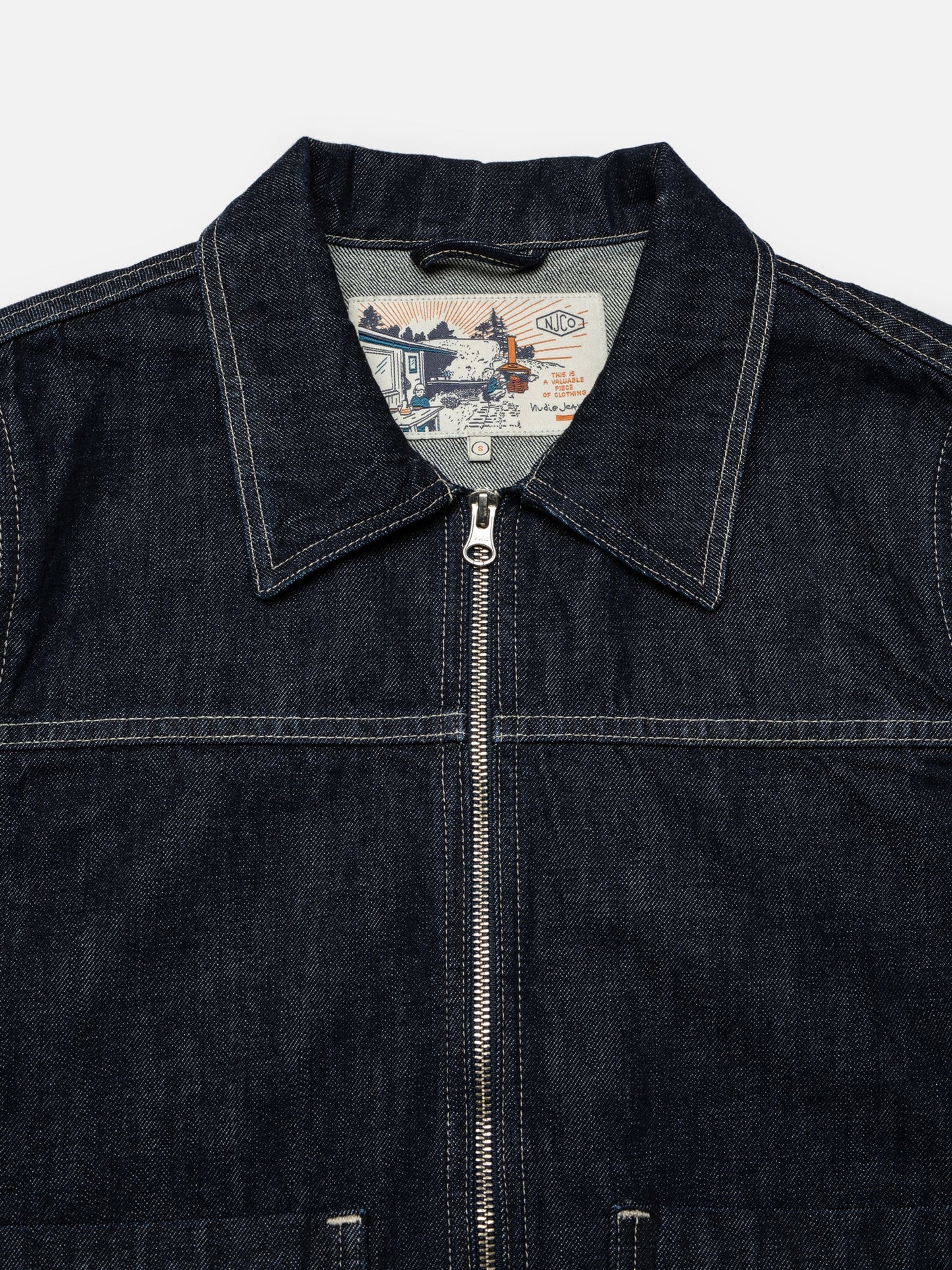 Anja Workwear Denim Jacket, Dark Blue