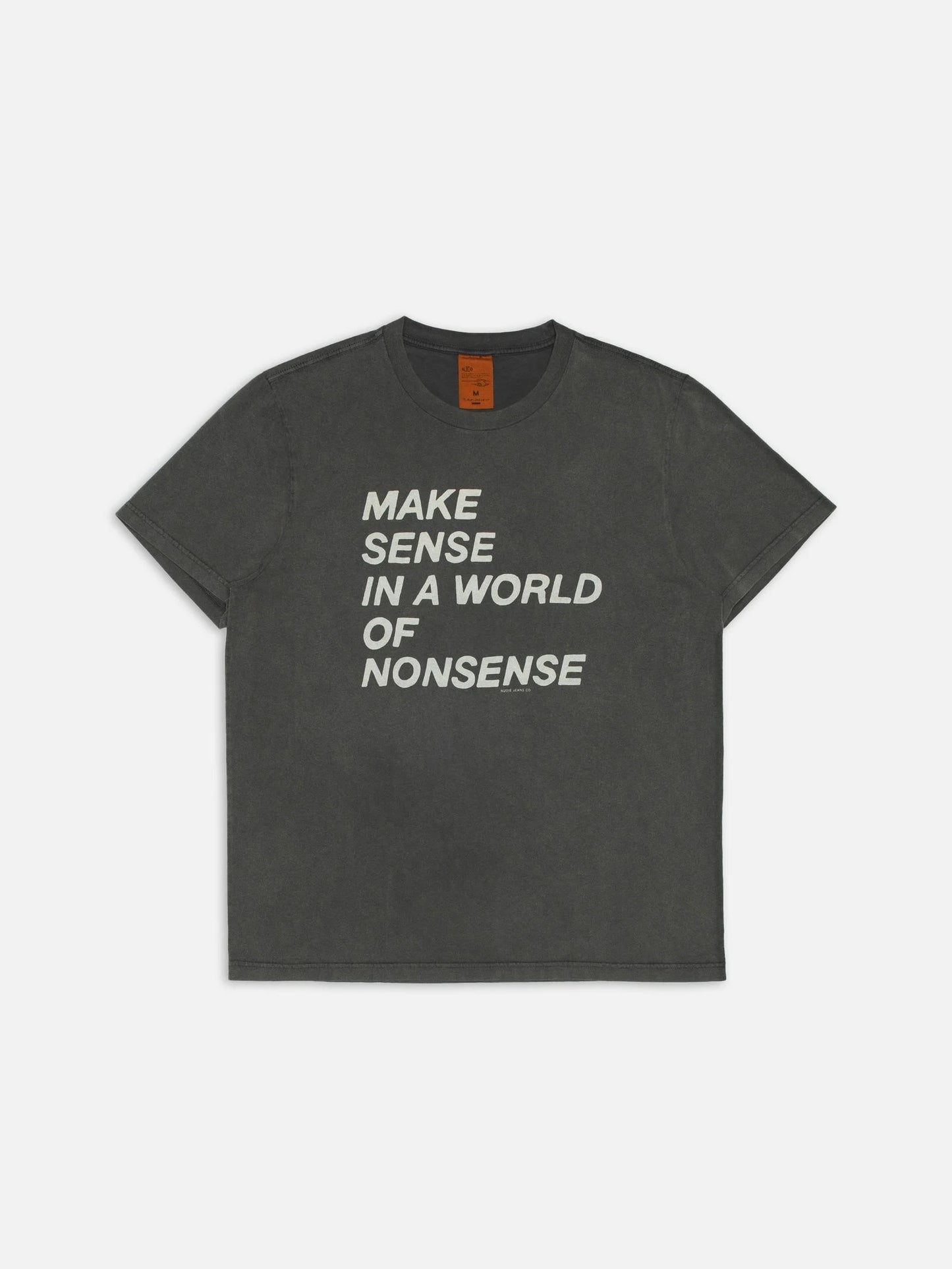 Roy T-shirt Make Sense Antracite, Nudie Jeans, Såininorden
