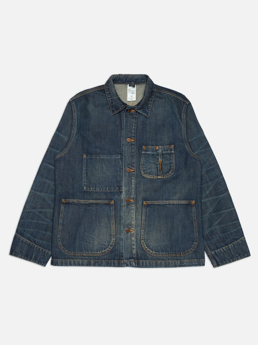 Howie Chore Jacket Dirt Wash Blue, Nudie Jeans, Såininorden
