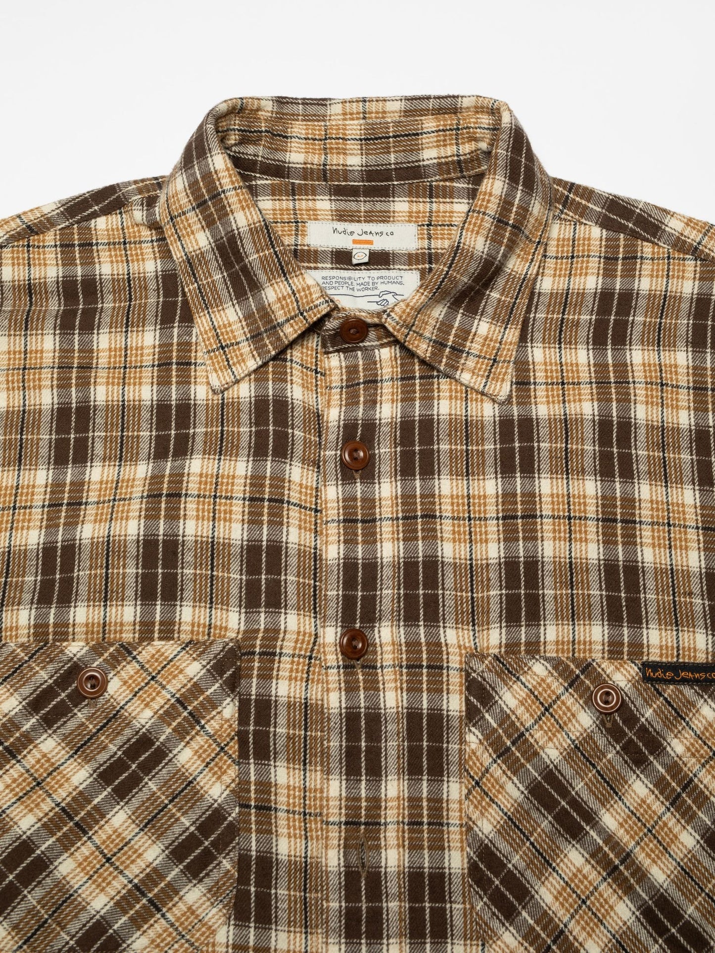 Julian Worker Shirt, Farmer Check Brown