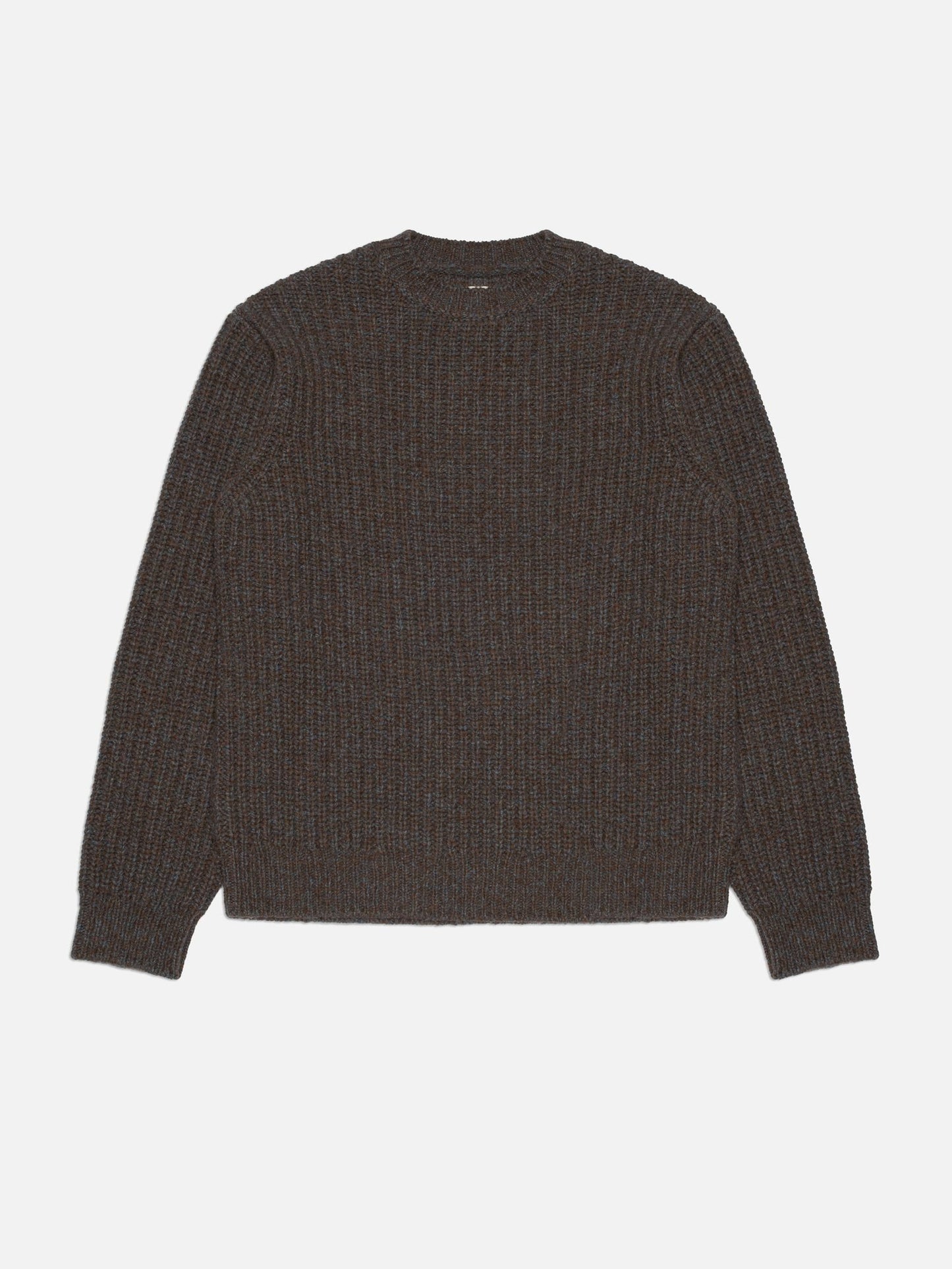 August Chunky Crew Neck Knit Brown, Nudie Jeans, Såininorden