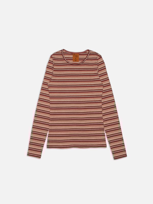 Jessy LS T-Shirt Striped Rib Wine, Nudie Jeans, Såininorden 
