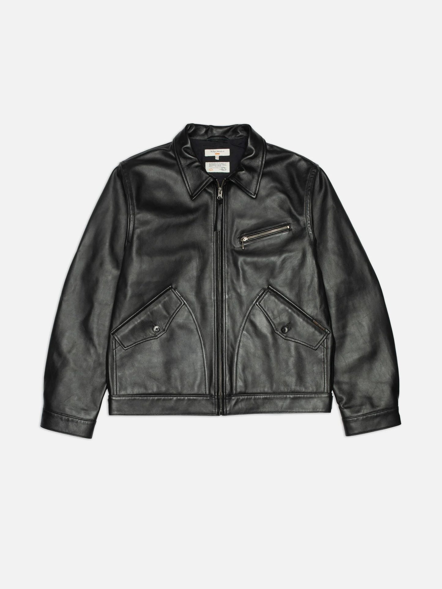 Blake Zip Jacket Leather, Black