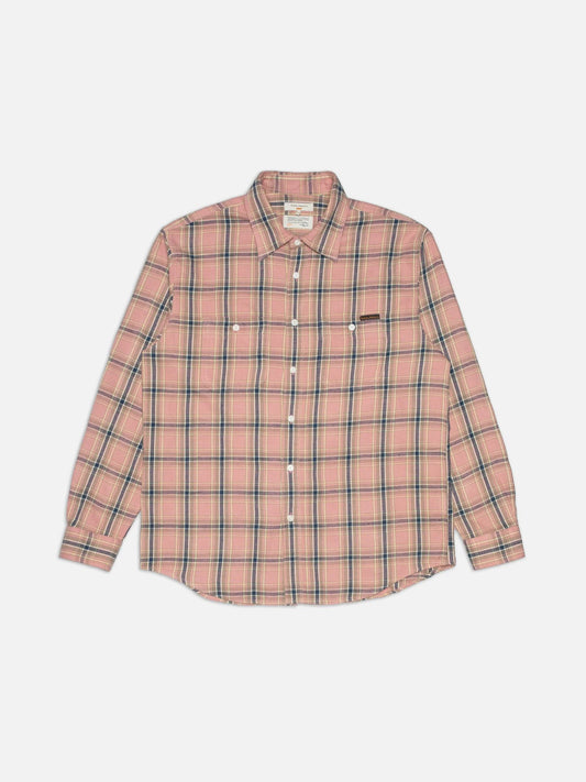 Julian Worker Shirt Checked Pink, Nudie Jeans, Såininorden