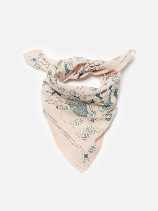 Ingrid Bandana Deep Sea Doodles Pink, Nudie Jeans, Såininorden