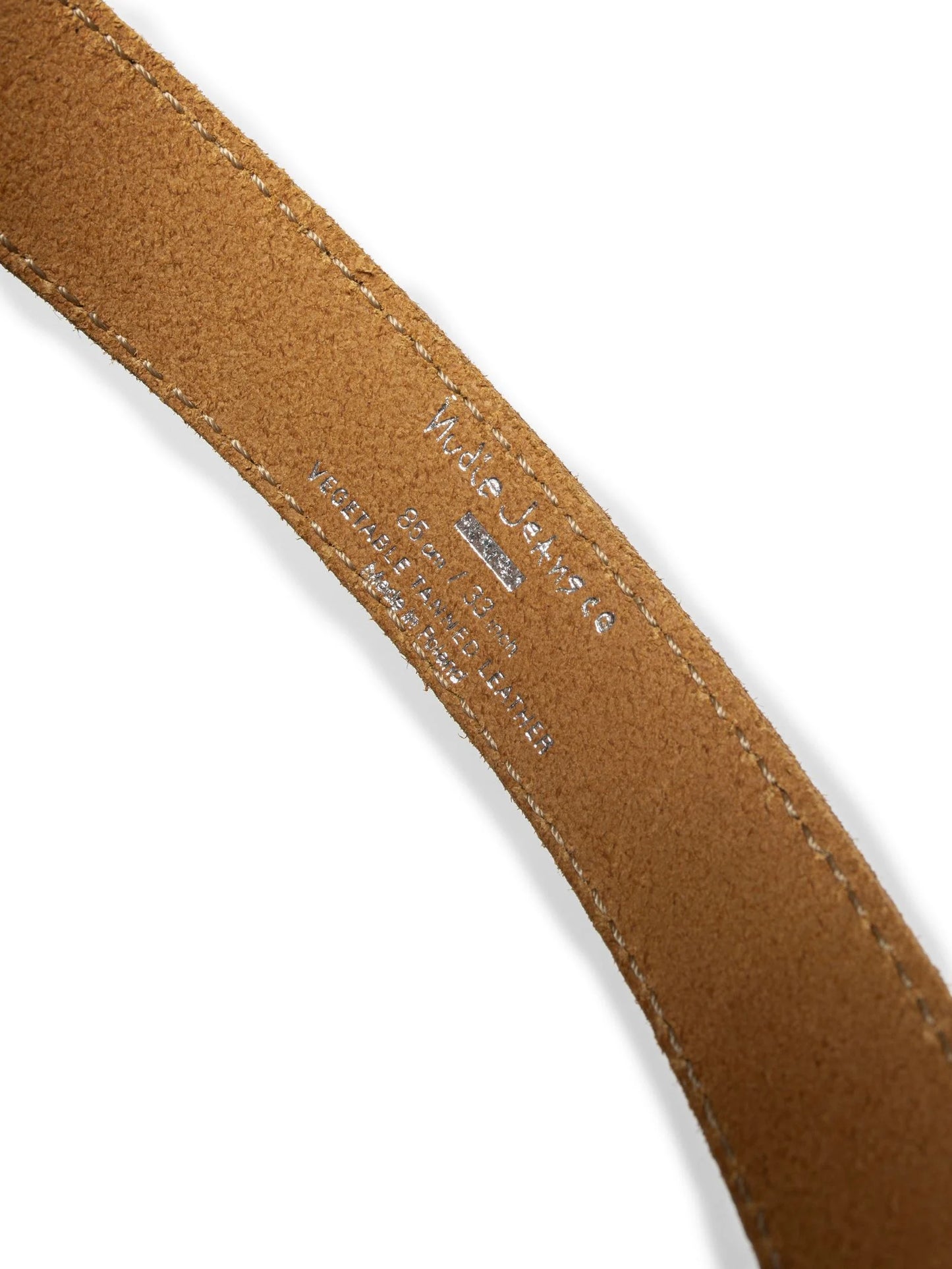 Western Suede Silver Belt, Tobacco
