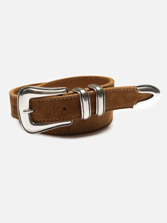 Western Suede Silver Belt Tobacco, Nudie Jeans, Såininorden