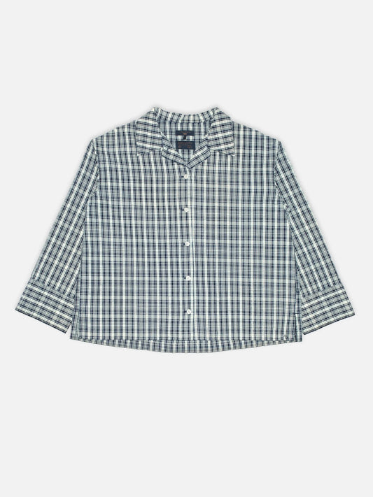 Jutta Shirt Indigo Seersucker Blue/Offwhite, Nudie Jeans, Såininorden