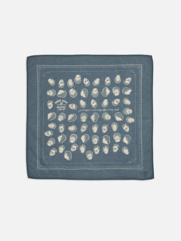 Ingrid Bandana OG Line Up Blue, Nudie Jeans, Såininorden