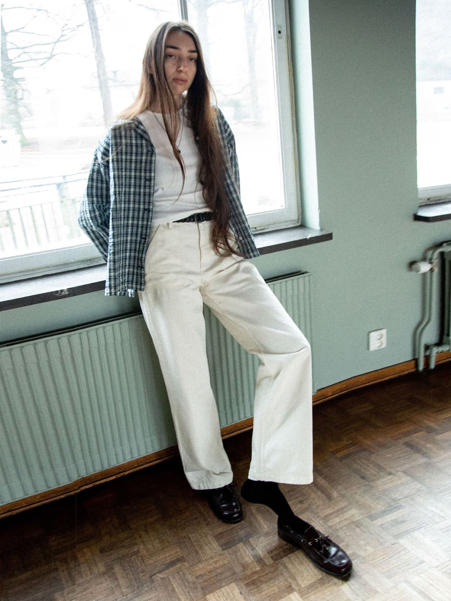 Asta Workwear Pants, Ivory