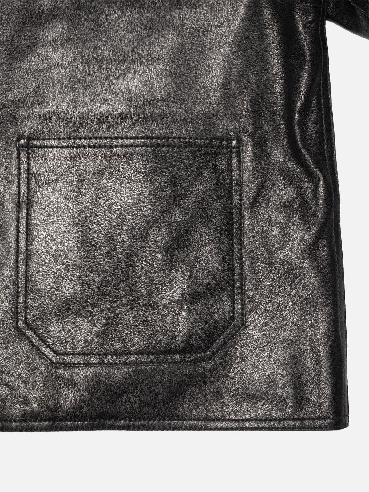 Anja Zip Jacket Leather, Black