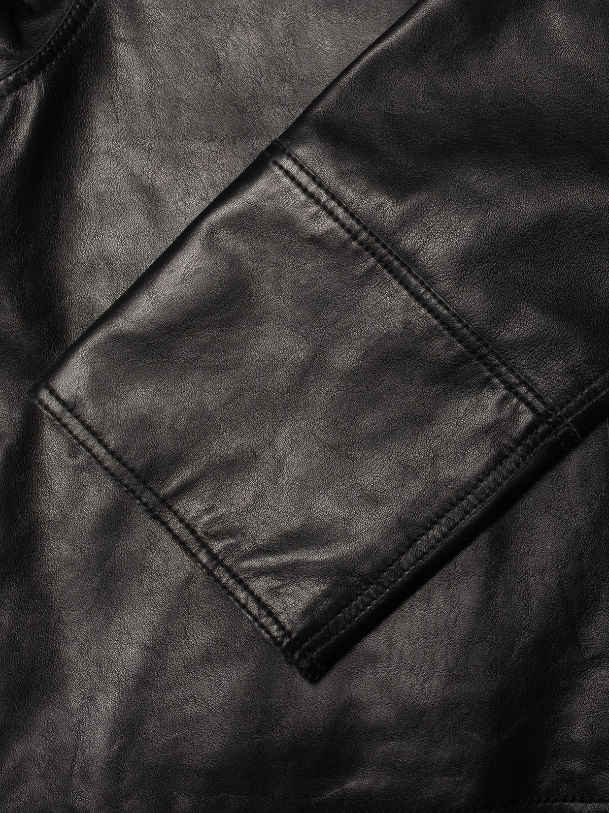 Anja Zip Jacket Leather, Black