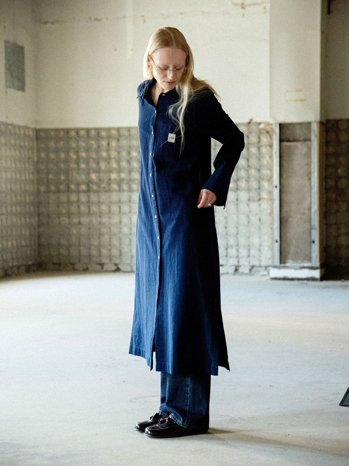 Nila Shirt Dress, Indigo Blue