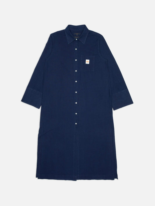 Nila Shirt Dress Indigo Blue, Nudie Jeans