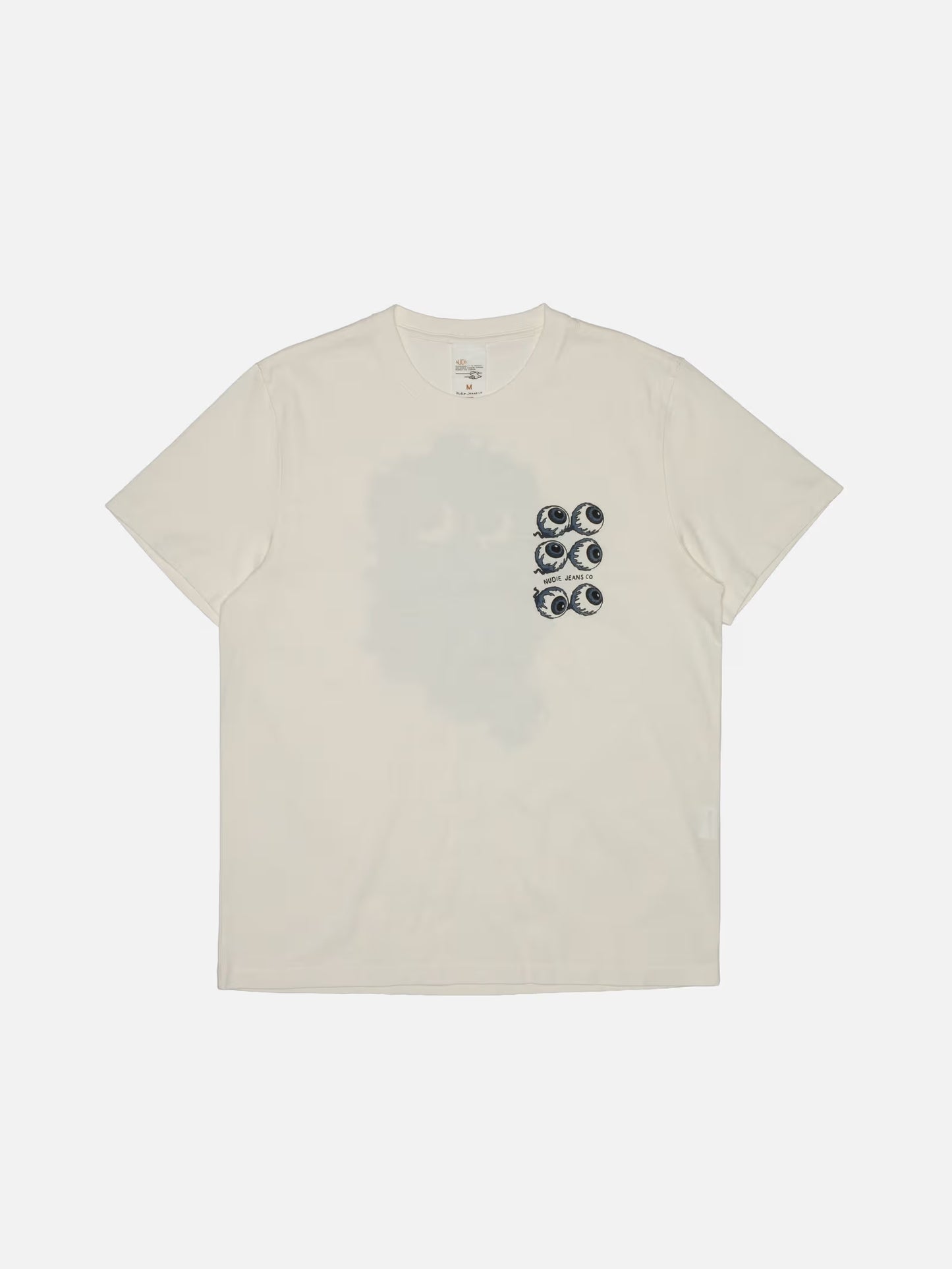 Roy T-shirt Wall Crack Chalk White, Nudie Jeans, Såininorden