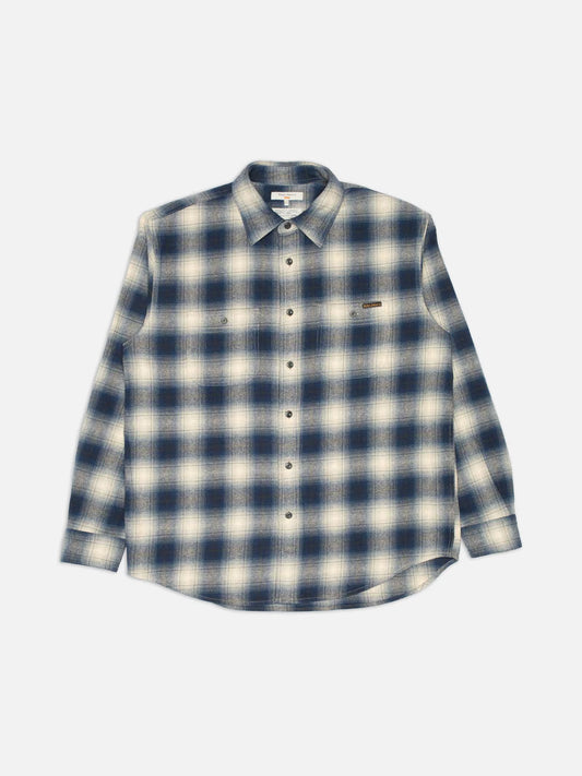 Julian Worker Shirt Checked Blue, Nudie