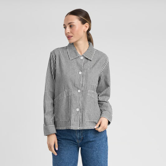 Jacket Stiby Work Stripe Blue, Dedicated, Såininorden