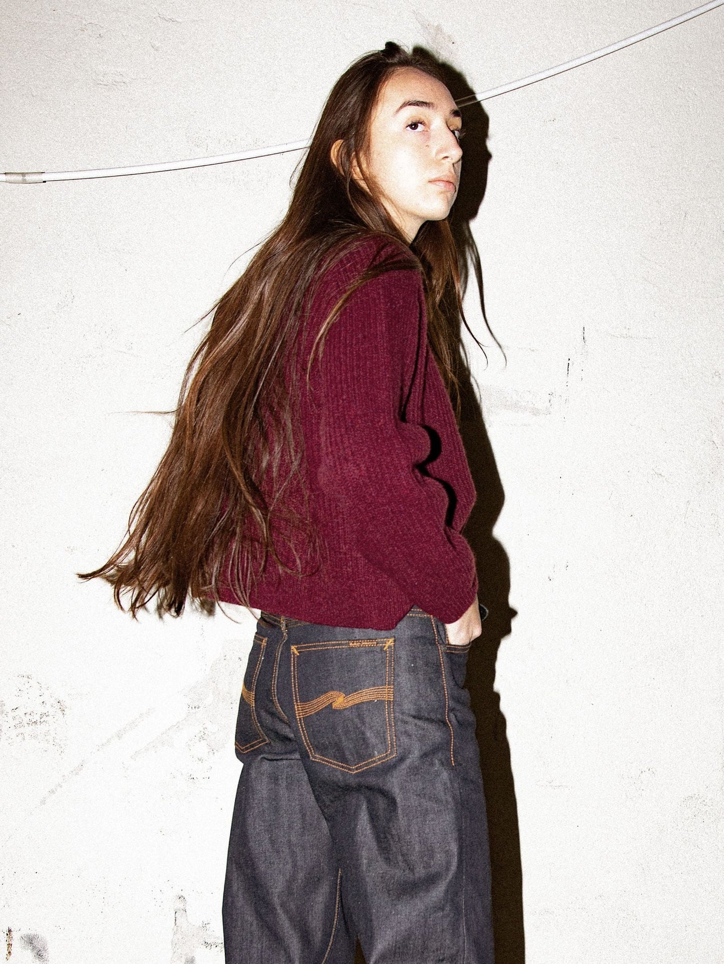 Ellen Cardigan Wool, Burgundy